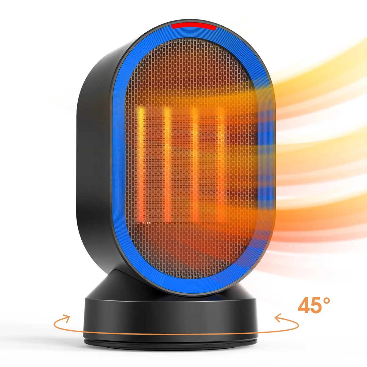 600W PTC Ceramic Space Heater with Oscillation, Black I99928