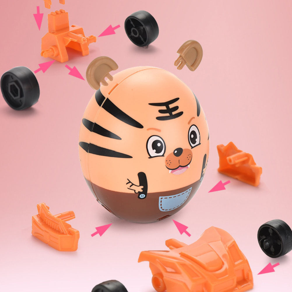 4pcs DIY Assembled Toys Car Toys Blind Box Toys Surprise Egg T29403