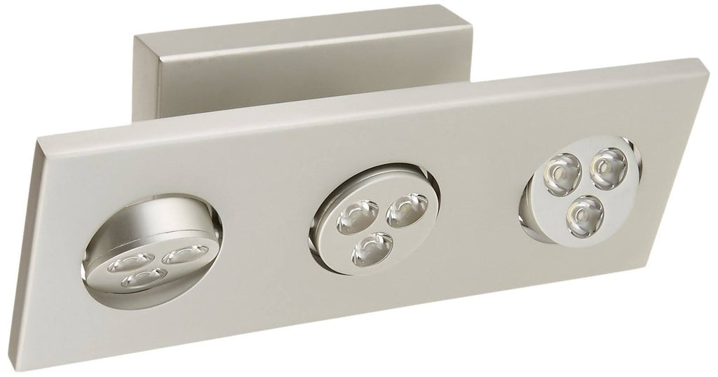 Three Light LED Wall Lamp Silver M349