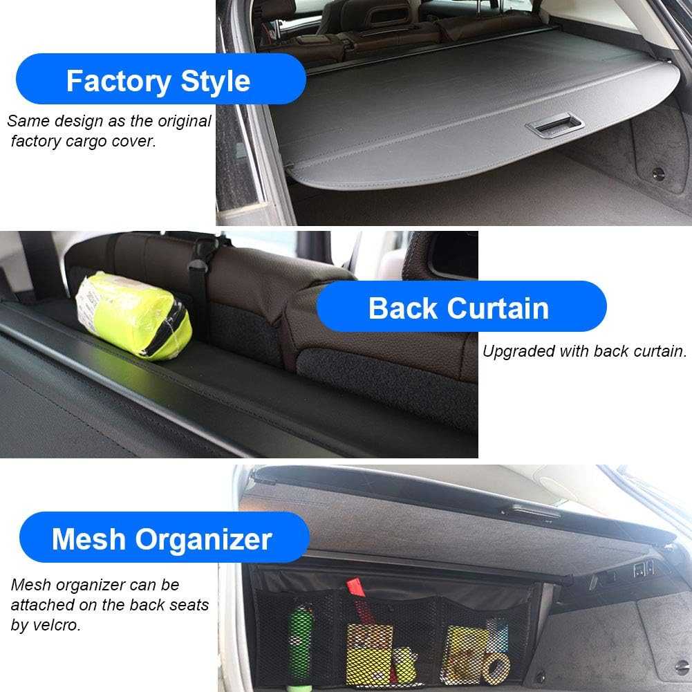 Cargo Cover Rear Trunk Retractable Security Shade Cover Y3751