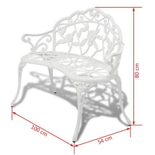 Green Cast Aluminum Outdoor Patio Bench X4589