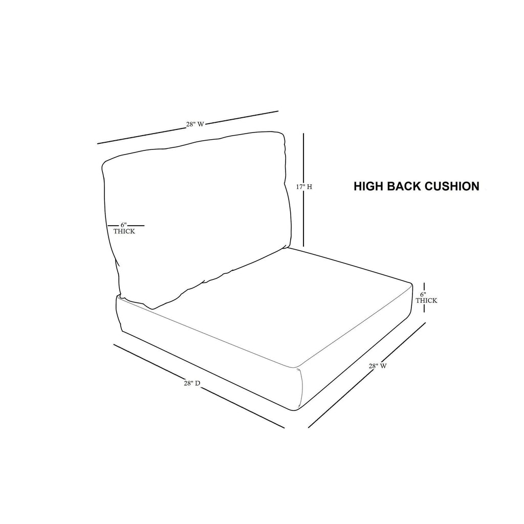 Navy High Back Cover Set V606