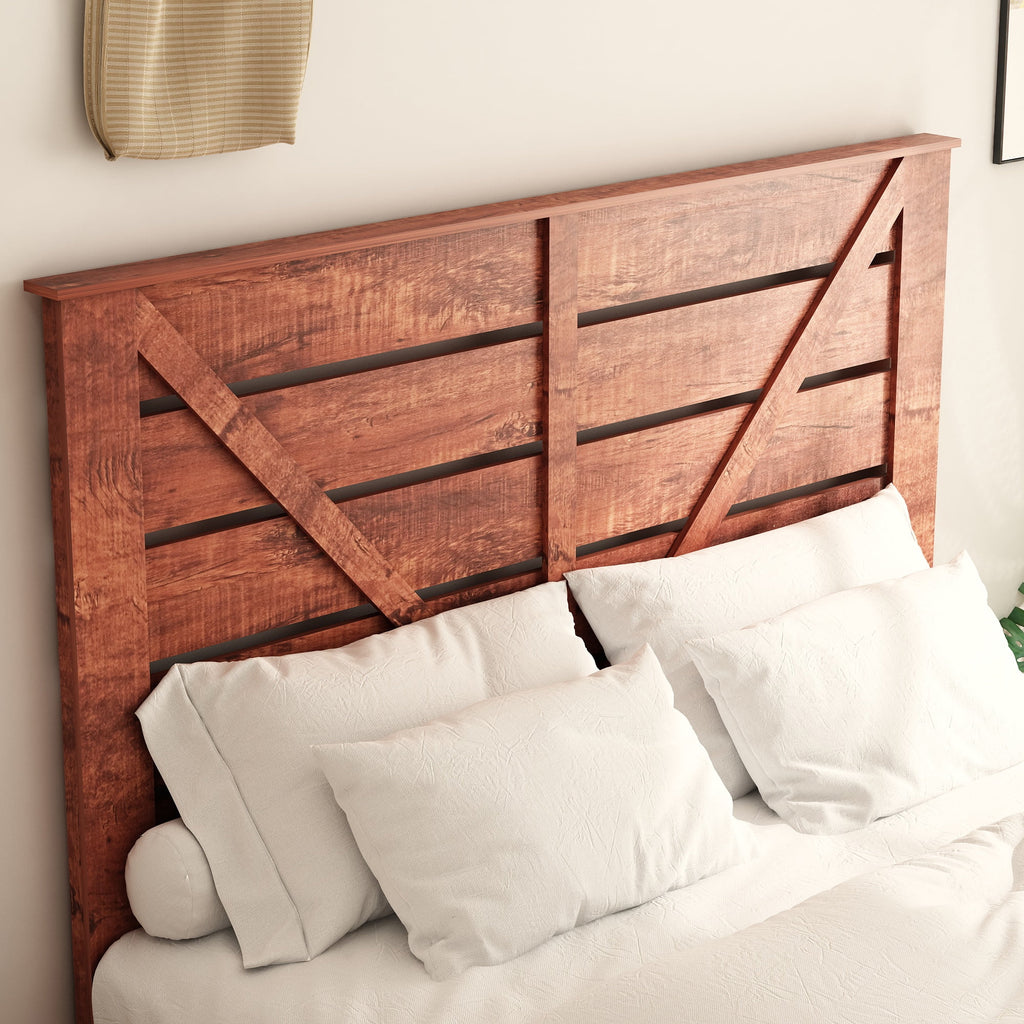 Queen Wood Platform Bed Frame with Headboard U757138
