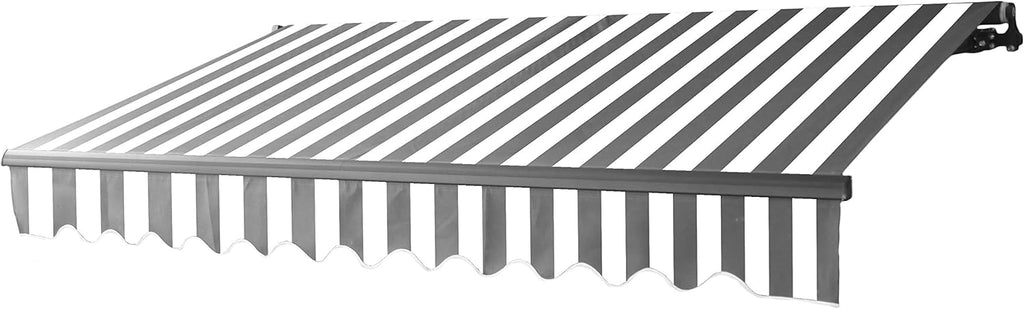 Black Retractable Patio Awning 10 x 8 Feet D4548