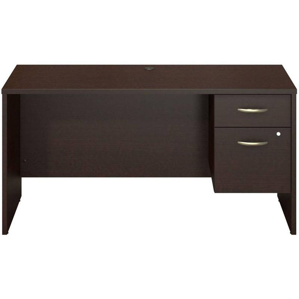Mocha Cherry Office Desk with Pedestal K8562