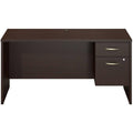 Mocha Cherry Office Desk with Pedestal K8562