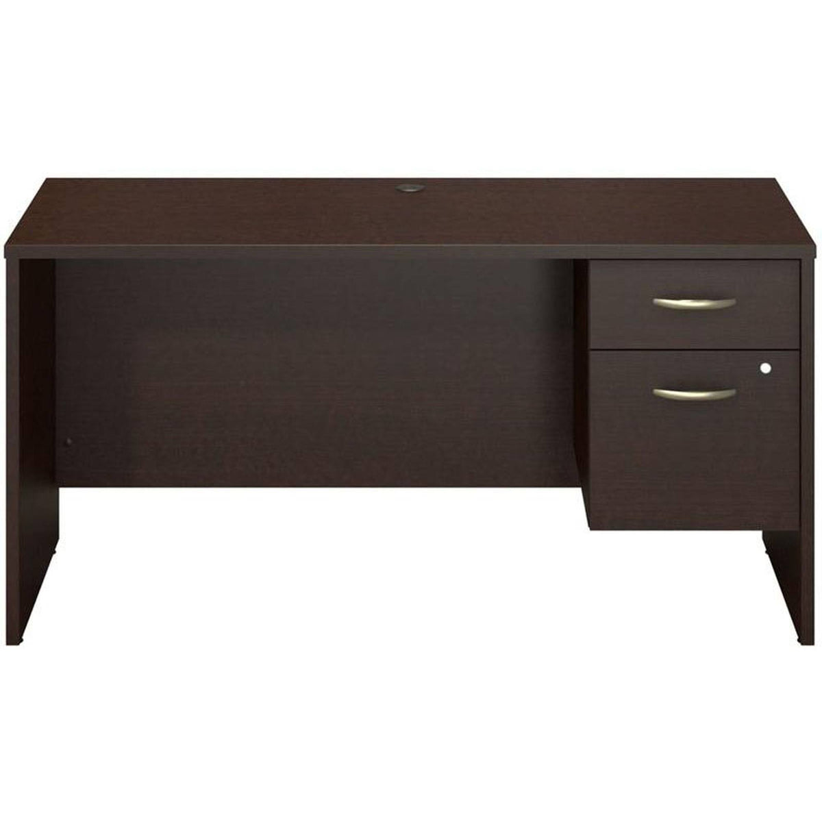 Mocha Cherry Office Desk with Pedestal K8562