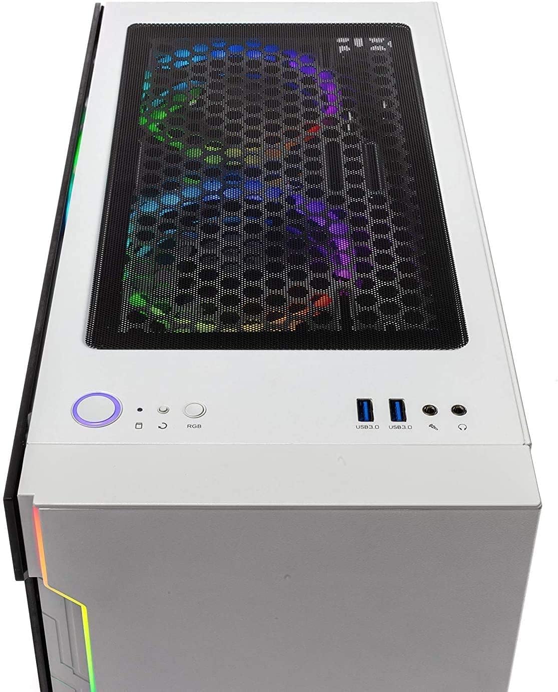 White Gaming PC Desktop with Intel Core i5 10400F, RTX 3060, 16GB DDR4 RAM, 1TB NVME SSD T47766