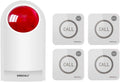 SOS Alert System with 1 Red Flashing Siren and 4 Panic Buttons H54534