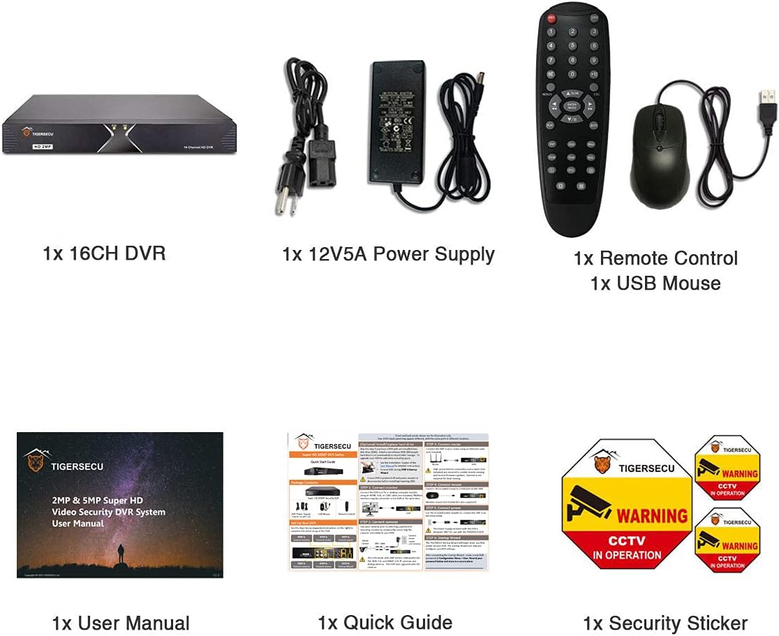 16-Channel Hybrid 4-in-1 DVR Security Recorder Without Hard Drive N92570