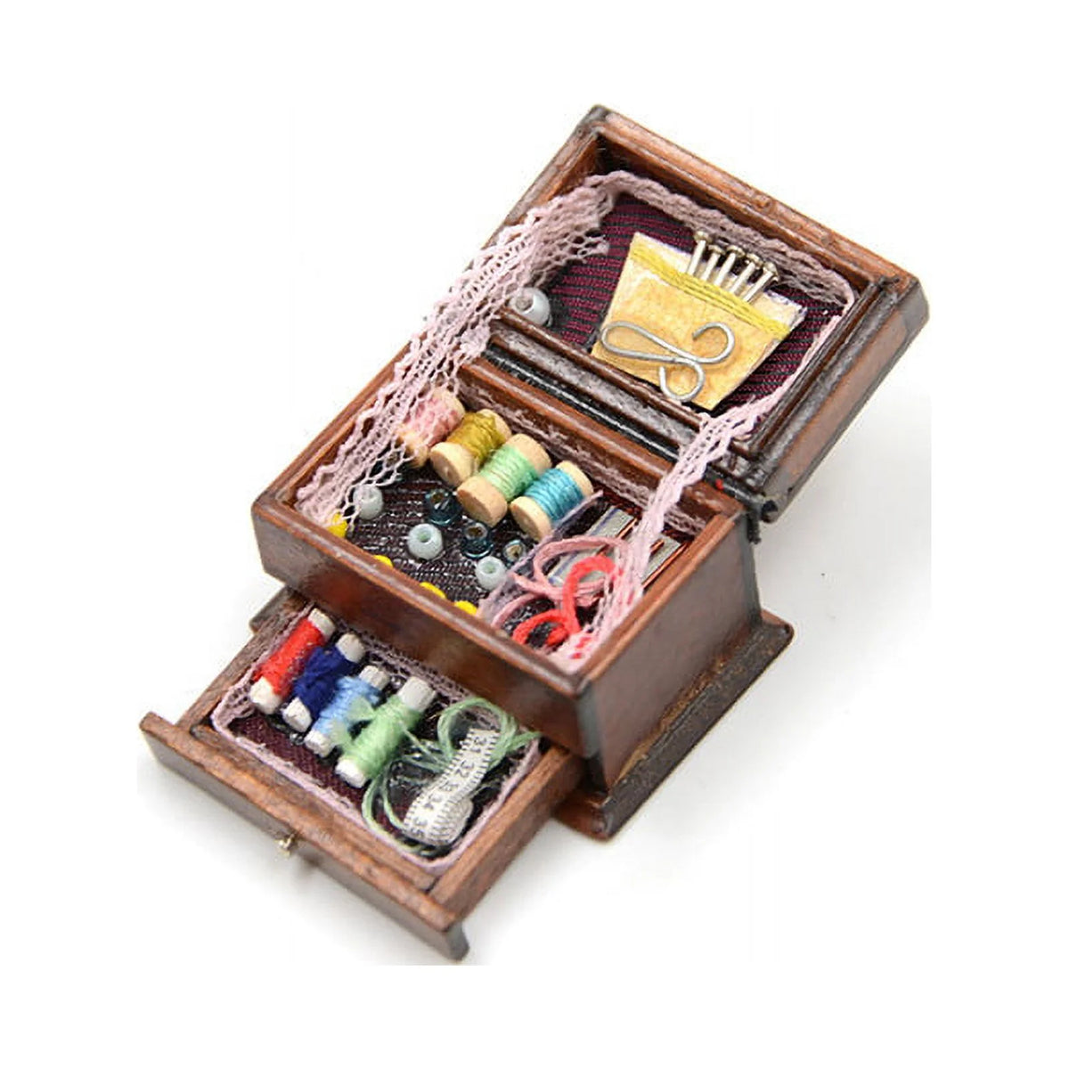 1:12 Dollhouse Miniature Sewing Needle Kit Box K97391