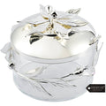 Silver Plated Sugar Bowl Glass Bowl with Spoon H883544