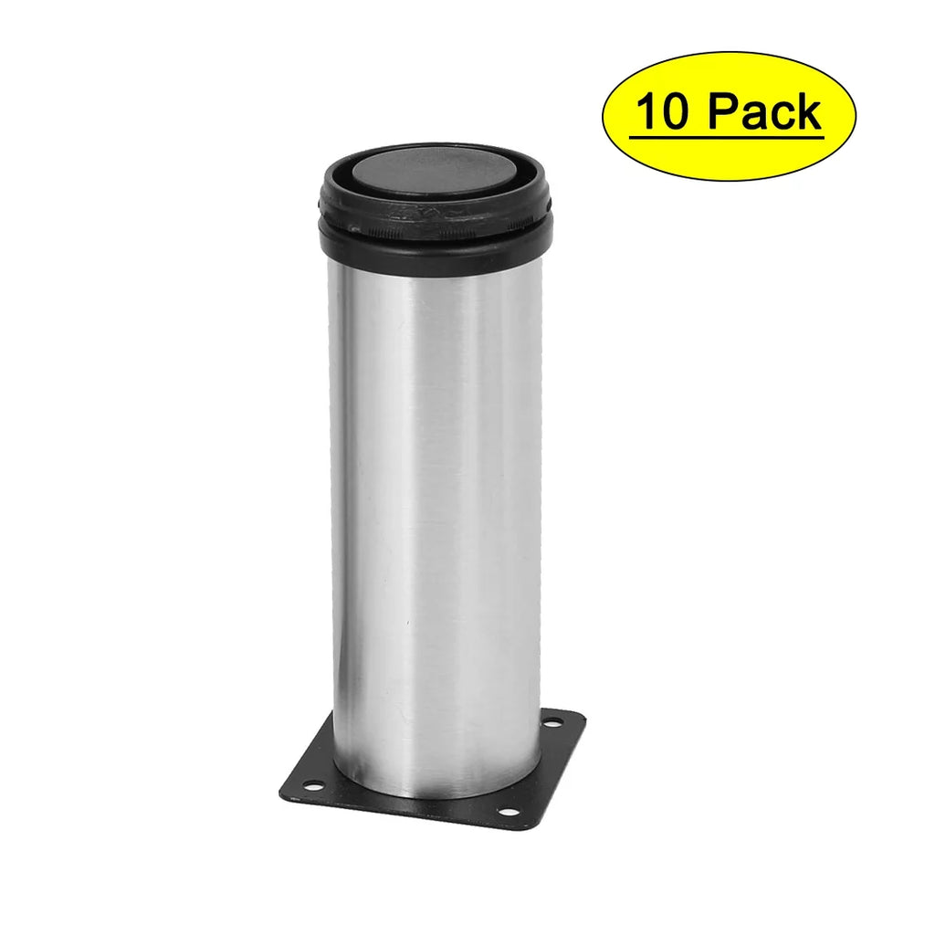 6" High Metal Adjustable Furniture Leg, 10 Pack D326709