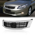 Chrome Front Bumper Hood Upper Grille Grill Trim for 2008-2010 Honda Accord Sedan 4-Door U4547