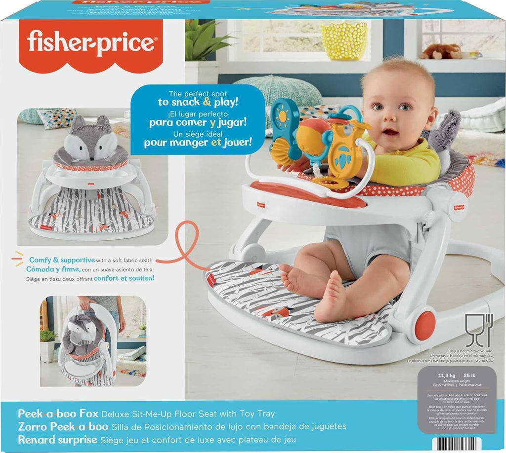Portable Baby Floor Seat with Snack Tray and Toy Bar B124375