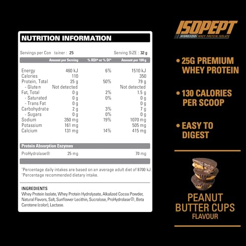 Hydrolyzed Whey Protein Powder, 100% Whey Protein Isolate & Hydrolysate, 27g Protein, 27 Serves (Strawberry Milkshake) N87712