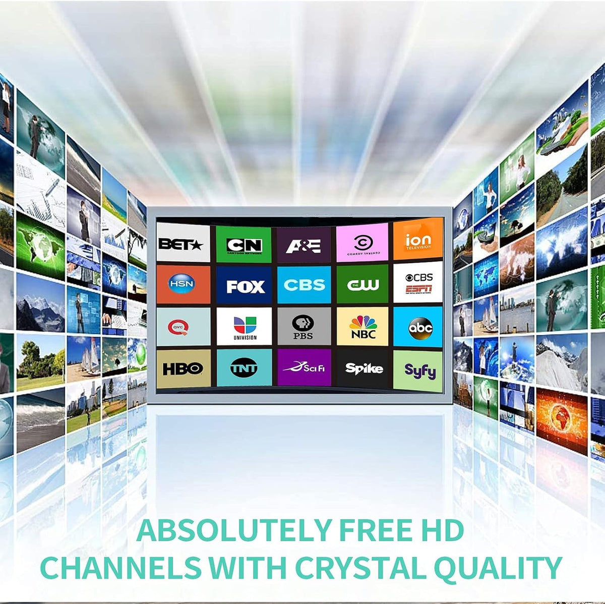 Digital TV Antenna 380 Miles Range Indoor Outdoor 4K 1080P A20912