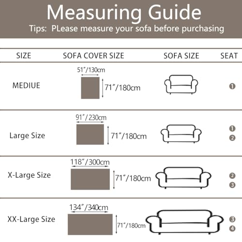 Beige 71" x 118" Waterproof Sofa SlipCover N676
