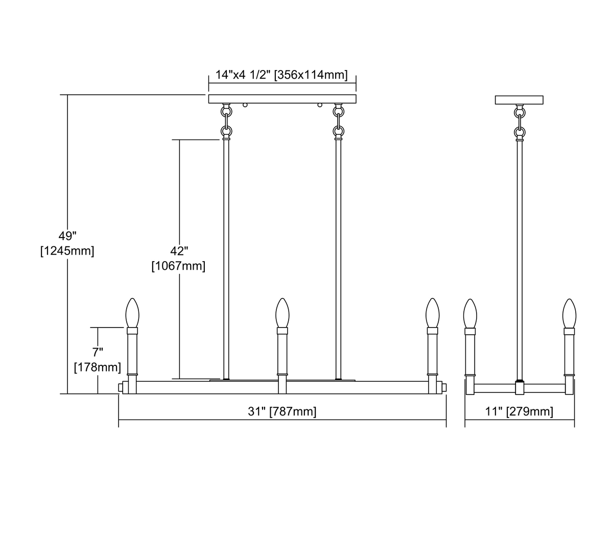 6-Light Chandelier D314