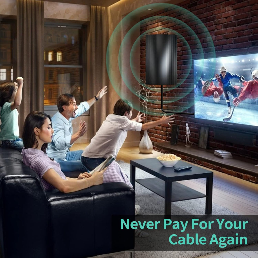 Digital TV Antenna 380 Miles Range Indoor Outdoor 4K 1080P A20912