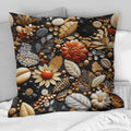 Black Boho Printed Throw Pillow B32413