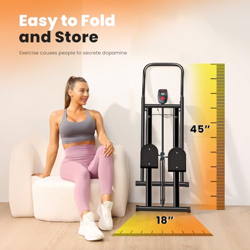 Vertical Climber, Compact Foldable Cardio Stair Stepper C61798