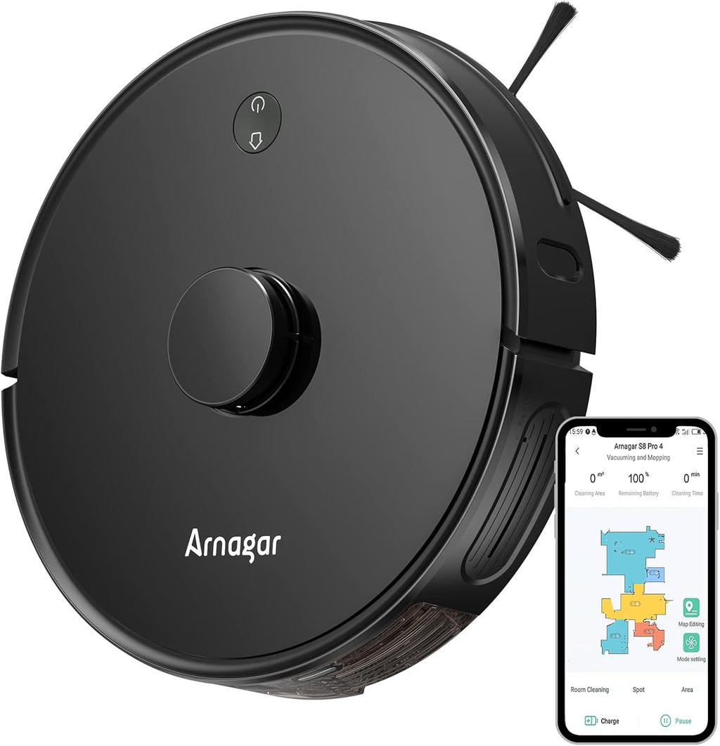 S8 Robot Vacuum and Mop Cleaner, 3500Pa Suction, App and Alexa Compatible W52259