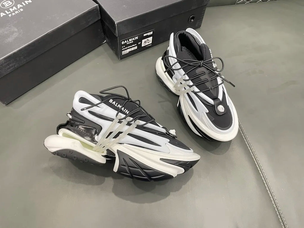 White Black Heels G2814