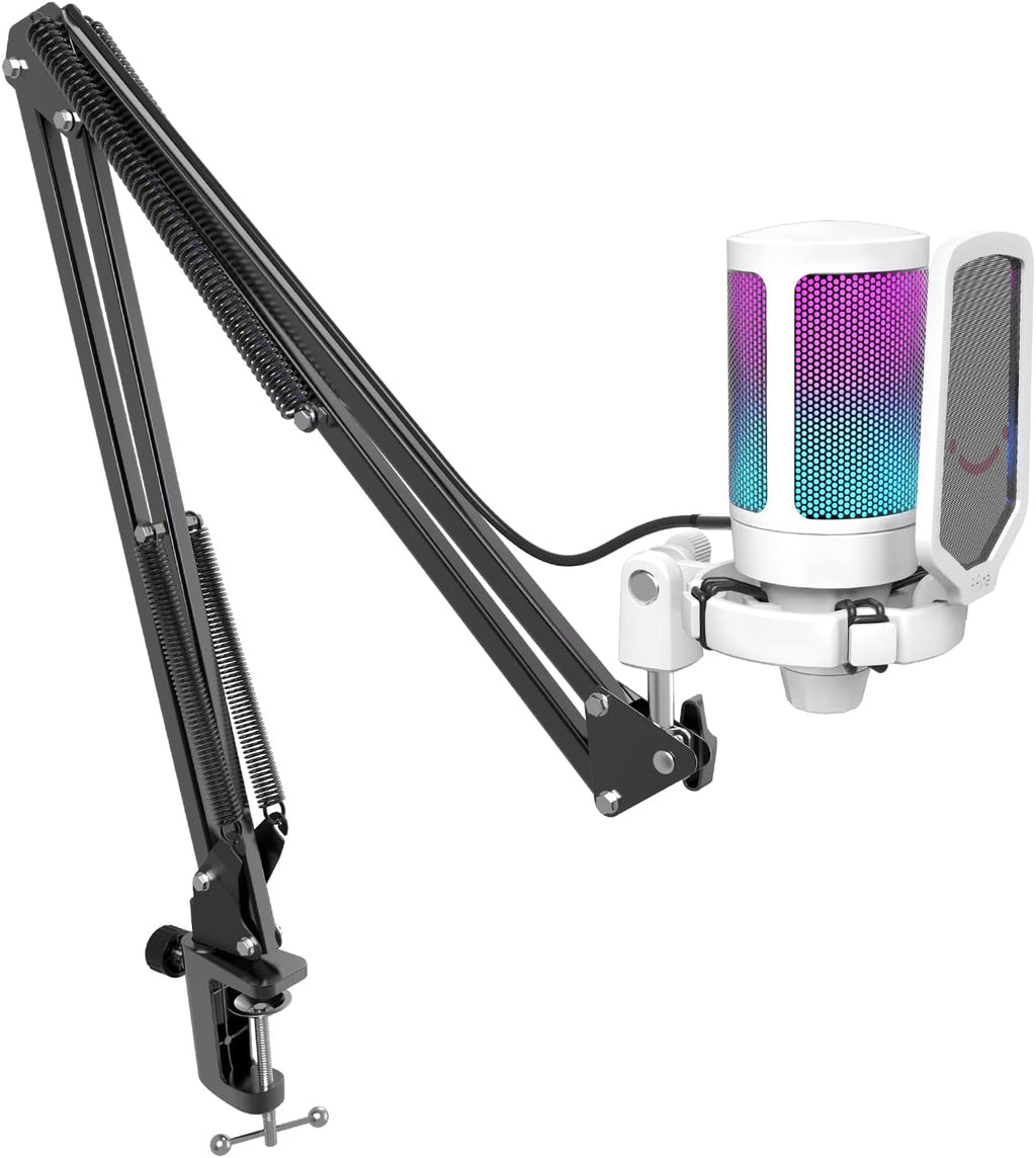 USB Gaming Microphone Kit, Condenser Cardioid Microphone Set with Arm Stand W100636