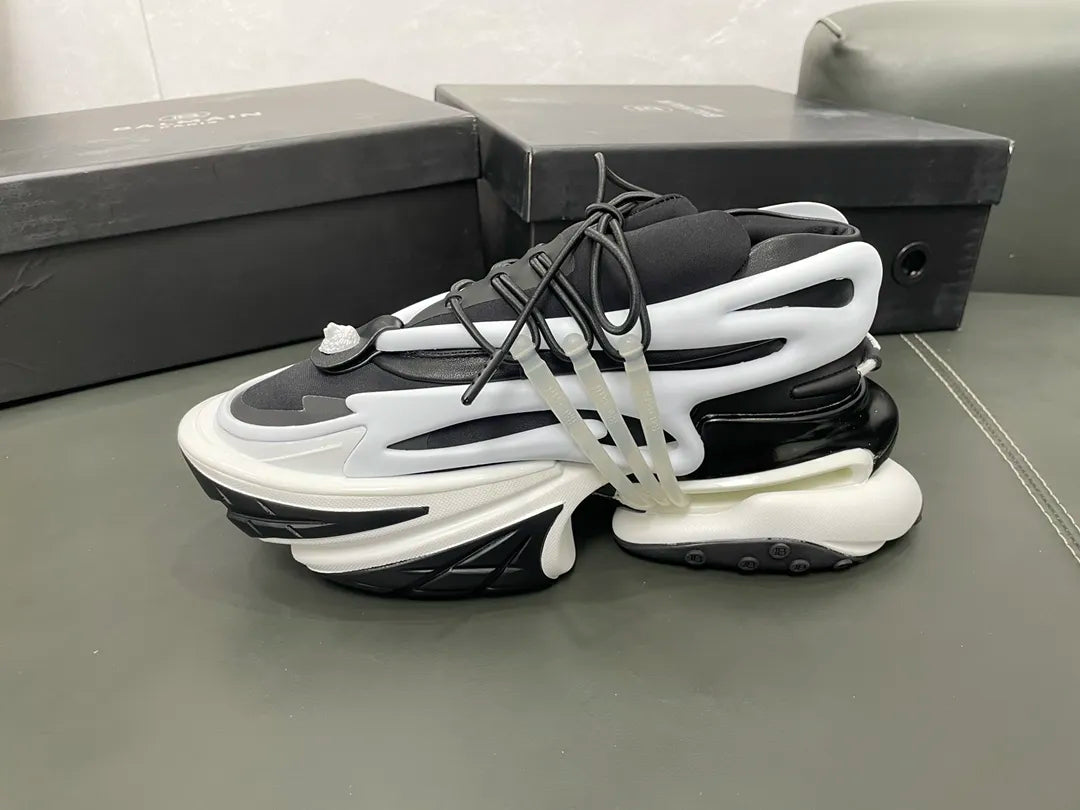 White Black Heels G2814