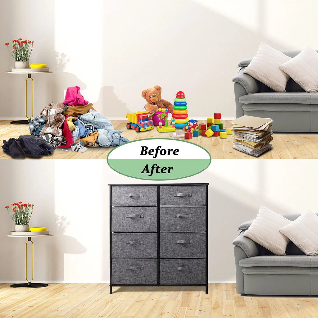 Grey 8 Drawer Dresser B695716