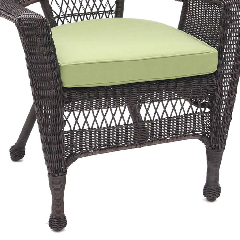 Black Wicker Chair with Cushion E145543