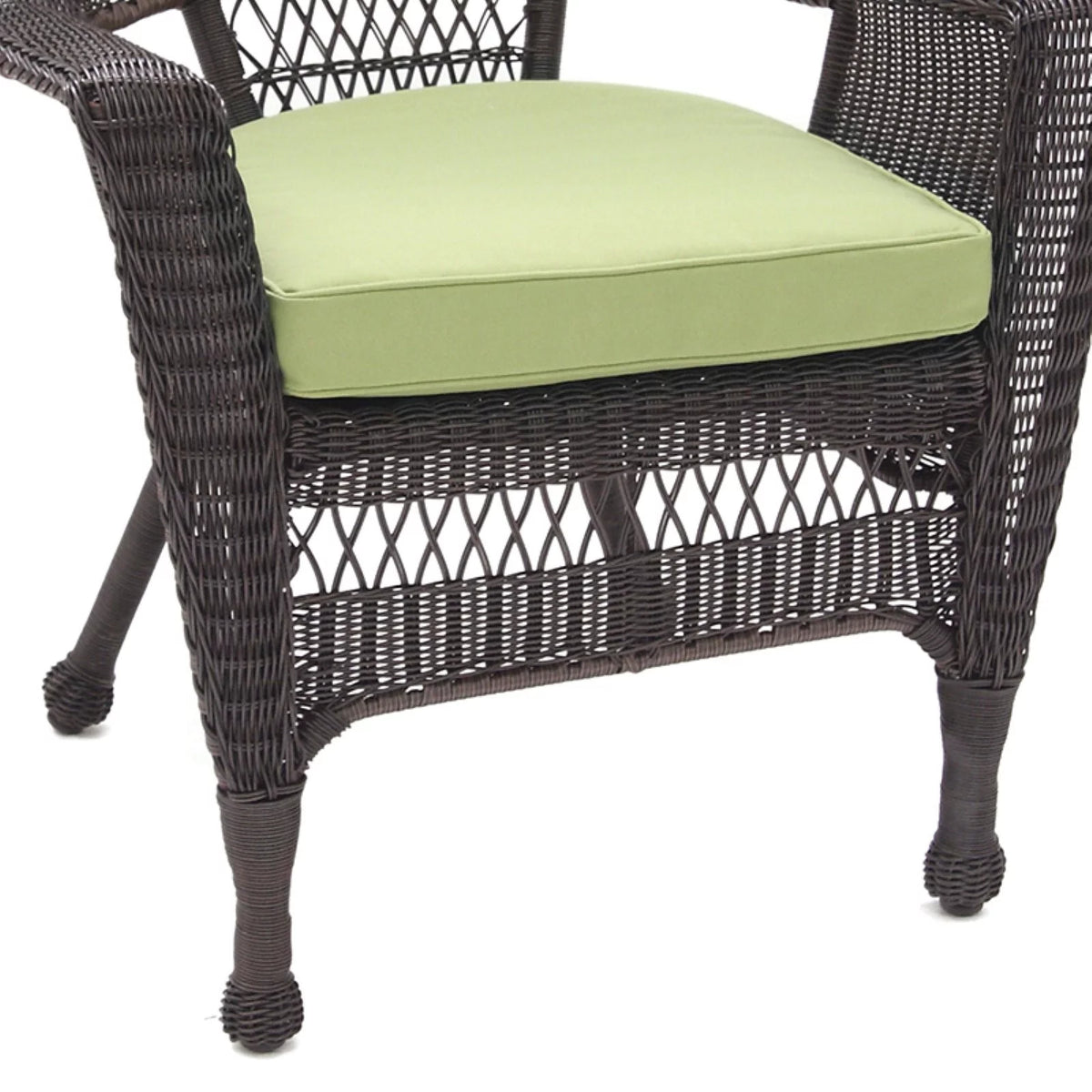 Black Wicker Chair with Cushion E145543
