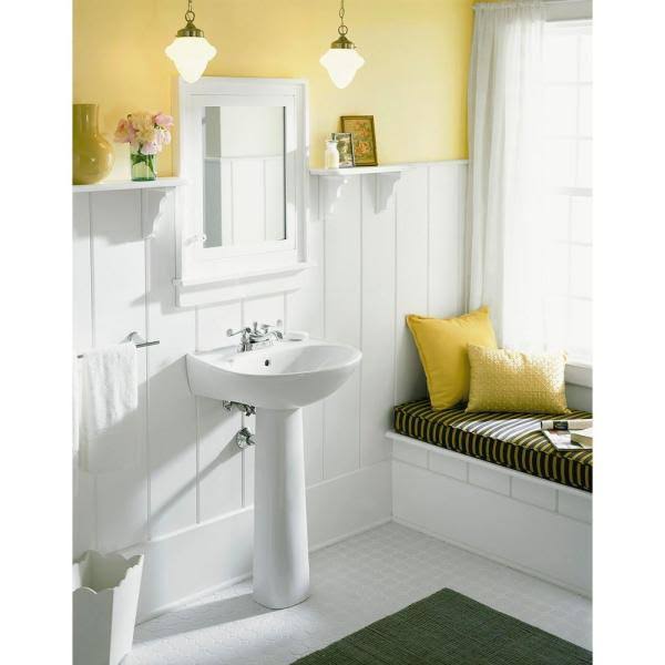 White Pedestal Sink R492490