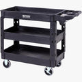 Black 3 Shelf Heavy Duty Utility Cart with Swivel Wheels U379960