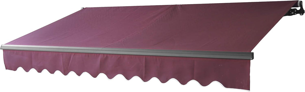 Black Retractable Patio Awning 10 x 8 Feet D4548