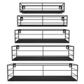 Black Floating Shelves Set of 5 W21088