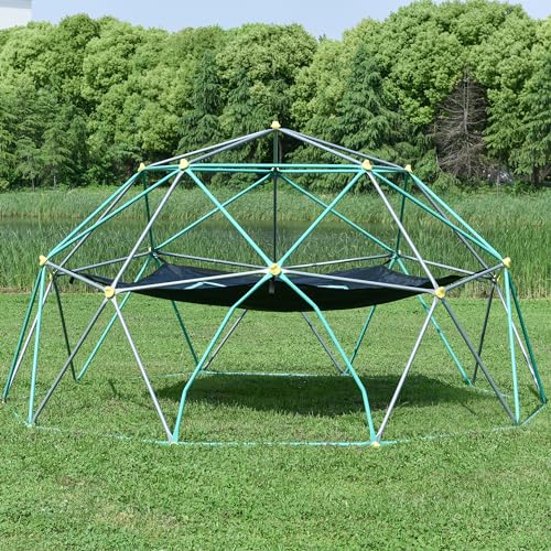 Geometric Dome Climber Play Center, Green, 13ft A893661