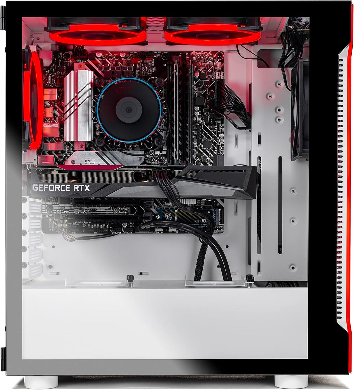 White Gaming PC Desktop with Intel Core i5 10400F, RTX 3060, 16GB DDR4 RAM, 1TB NVME SSD T47766