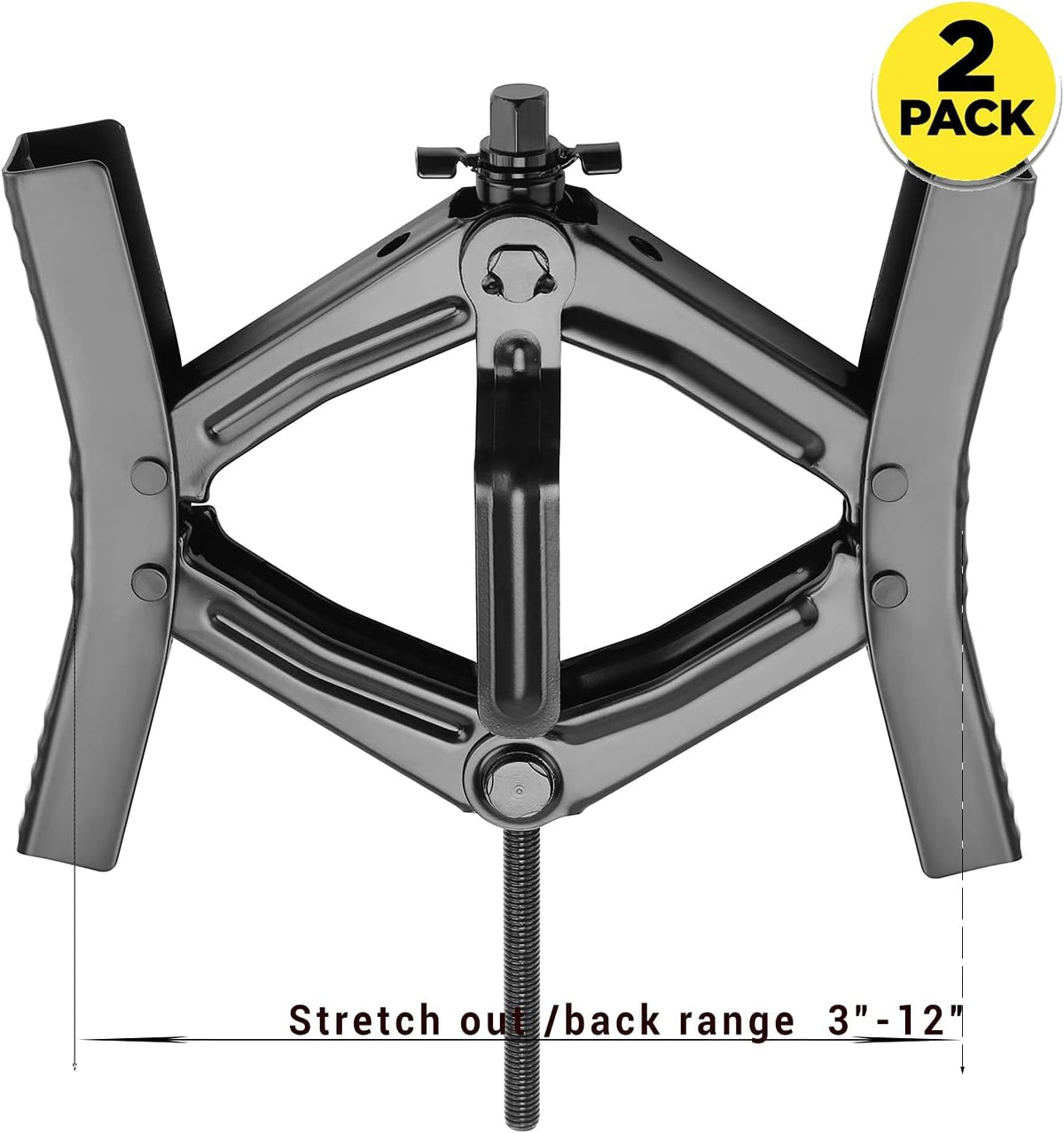 Heavy Duty RV Camper Wheel Tire Chock 2 Sets with Crank Handle N9133