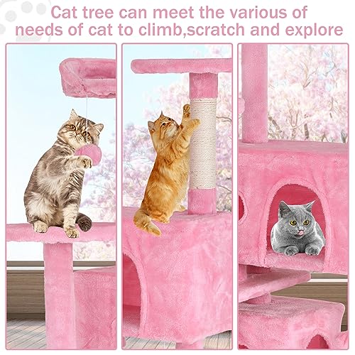 Dark Gray 70 Inches Cat Tree with Litter Box Enclosure G977