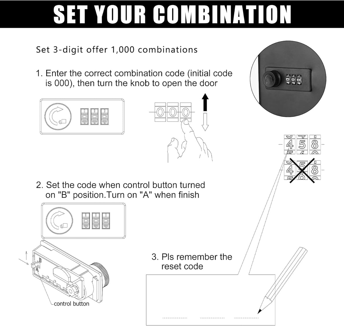 Wall Mount Combination Lock Key Box with 48 Hooks K870416