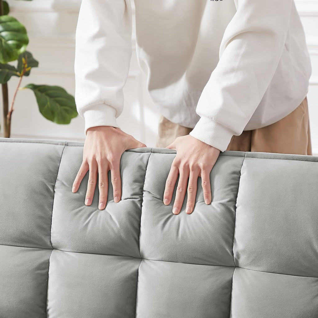 Gray Full Pull Out Sofa Bed with Pillows B839424