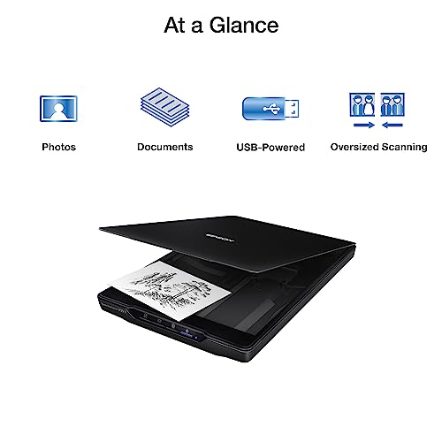 Black Flatbed Scanner 4800 dpi Optical Resolution U25695