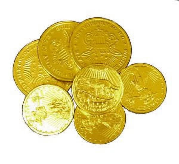 3 Mesh Bags Of 7 Pieces Each Milk Chocolate Coins U255