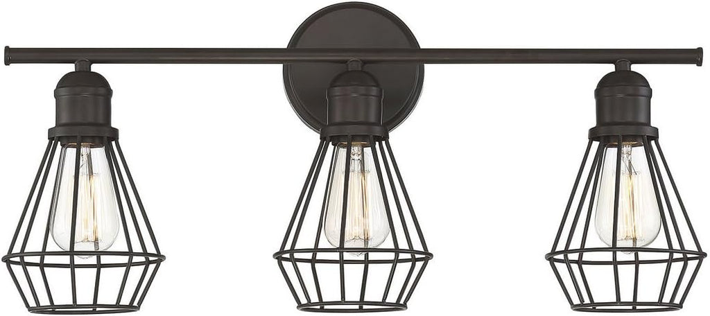 3 Light Brushed Nickel Bath Wall Vanity Fixture G32958