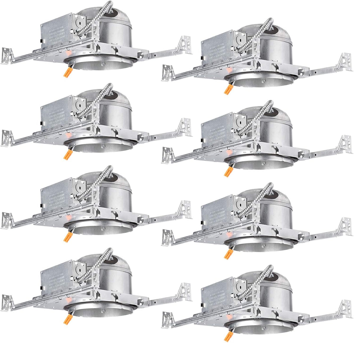 8 Pack 6 Inch IC Rated Air Tight Recessed Housing J664825