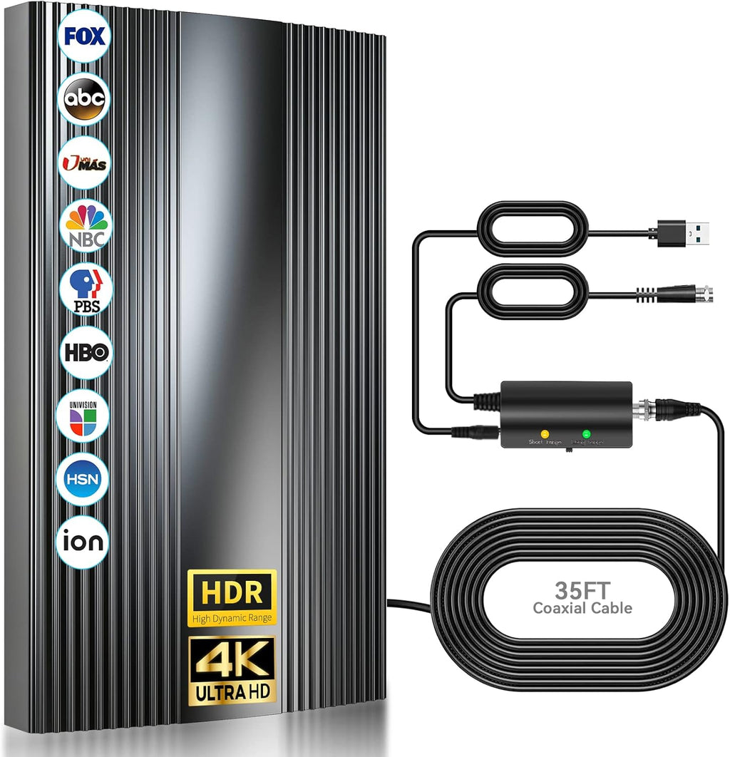 Digital TV Antenna 380 Miles Range Indoor Outdoor 4K 1080P A20912