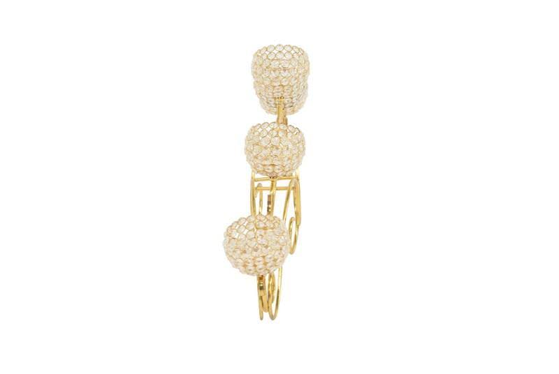 Gold 5-Light Beaded Candle Holder E763