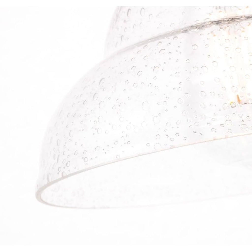 1-Light Clear Seeded Glass Brass R634
